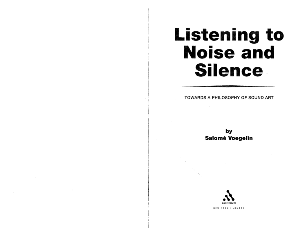 Listening to Noise and Silence