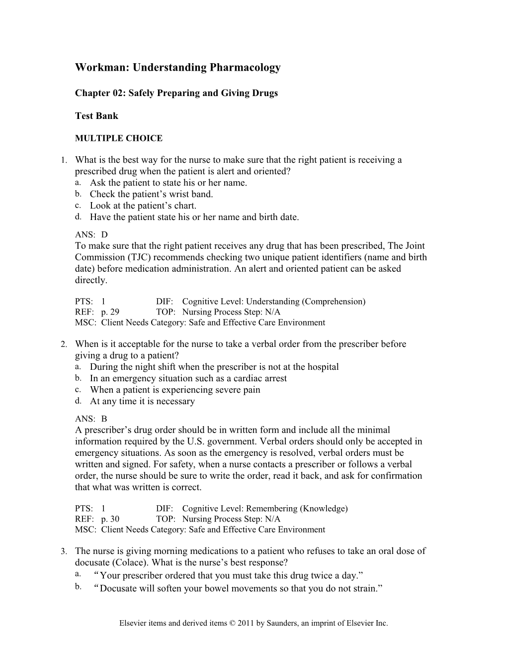 Workman: Understanding Pharmacology