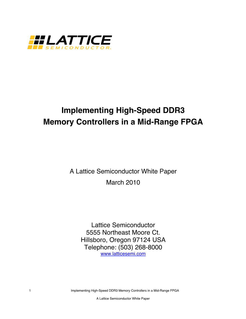 Implementing DDR3 Memory Controller (Latticeecp3)