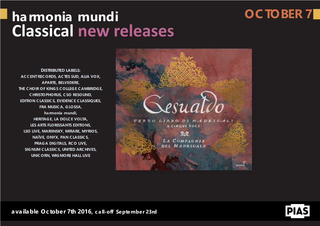 Classical New Releases