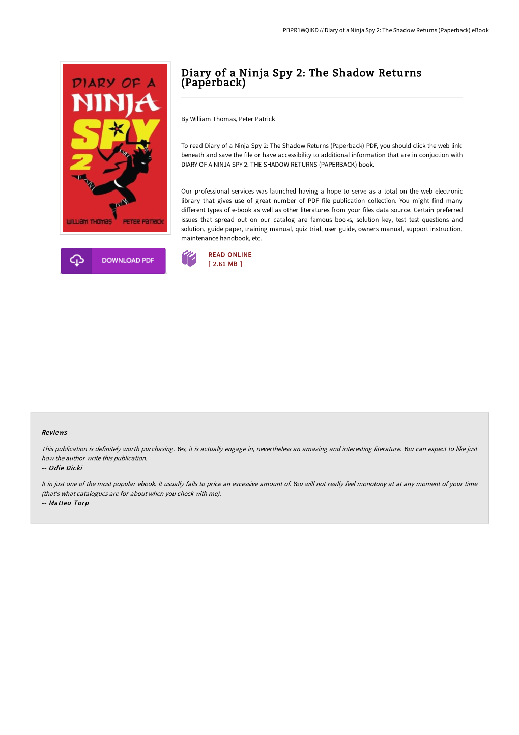 Read Book > Diary of a Ninja Spy 2: the Shadow Returns (Paperback