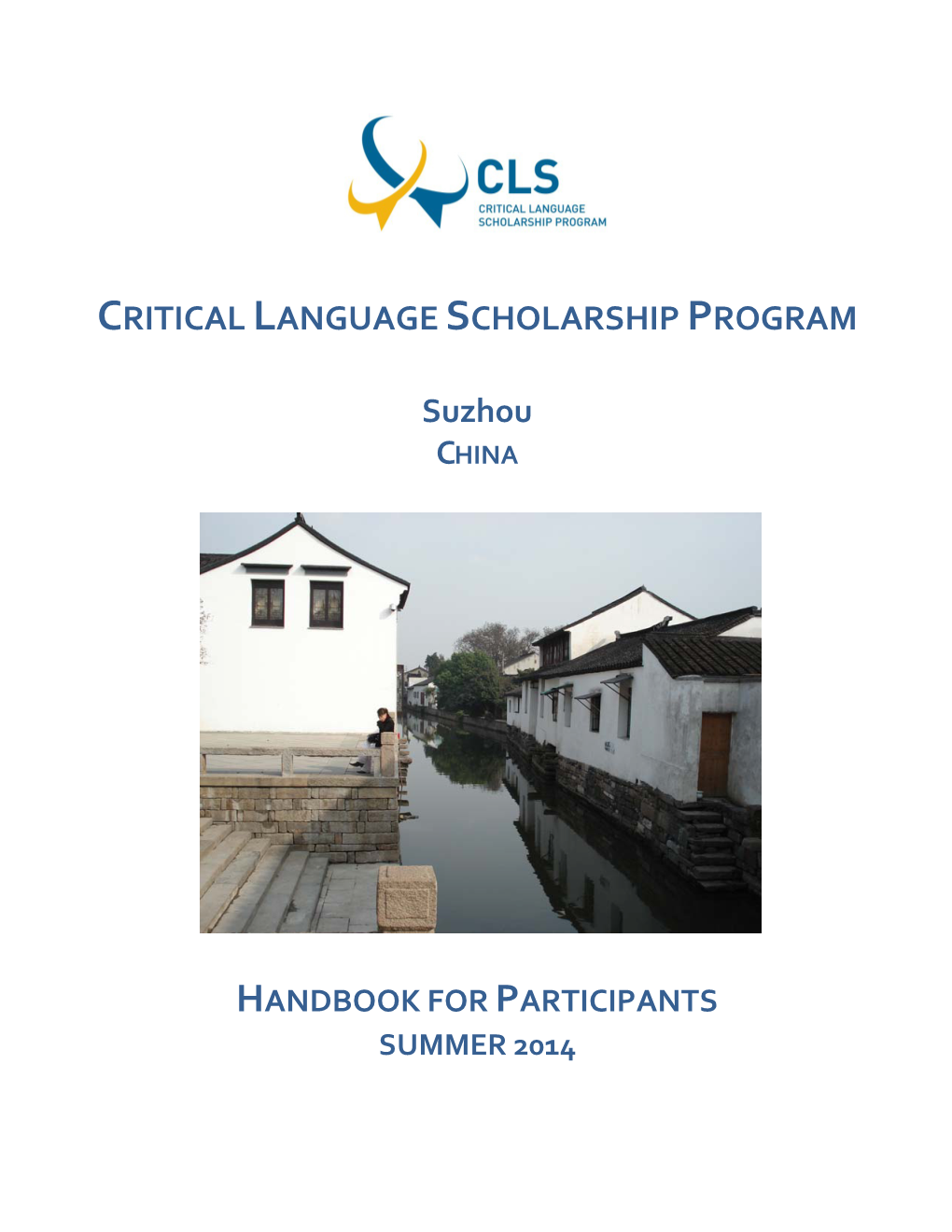 CRITICAL LANGUAGE SCHOLARSHIP PROGRAM Suzhou