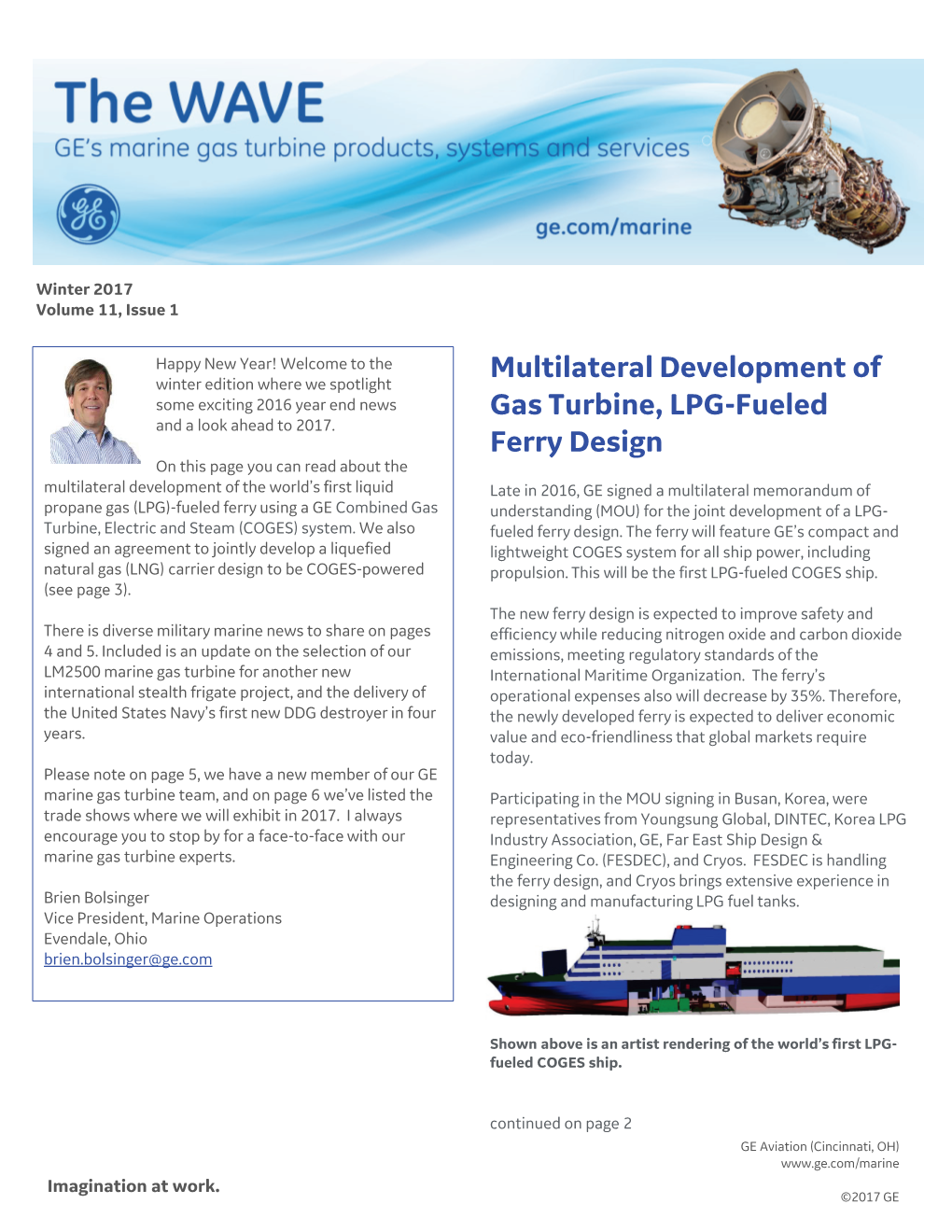 Multilateral Development of Gas Turbine, LPG-Fueled Ferry Design