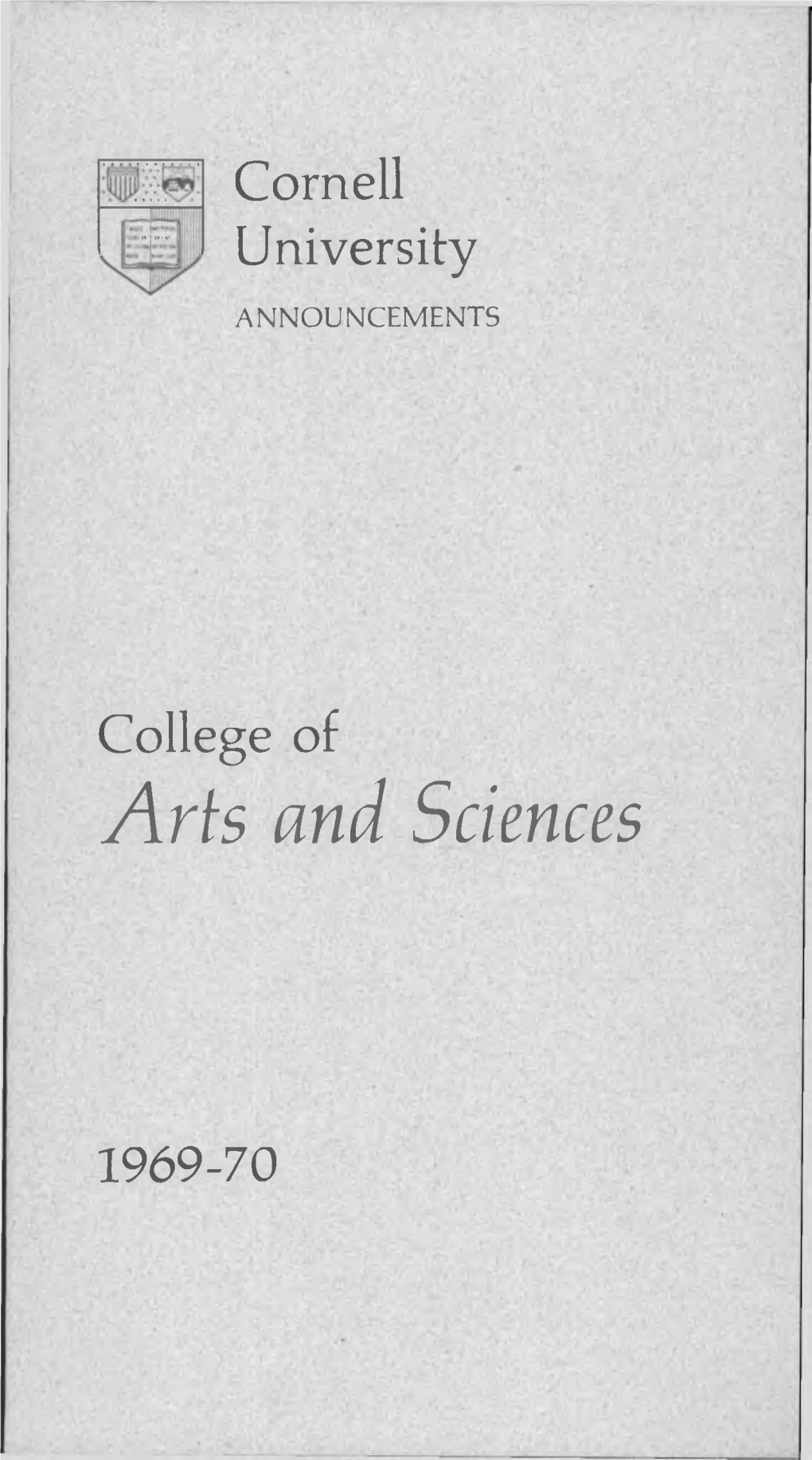 Cornell University College of 1969-70