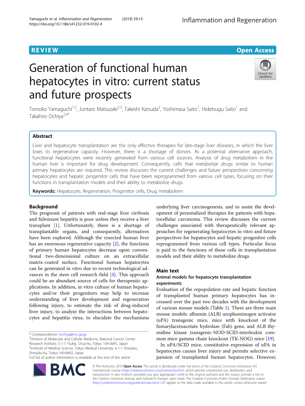 Generation of Functional Human Hepatocytes in Vitro: Current Status
