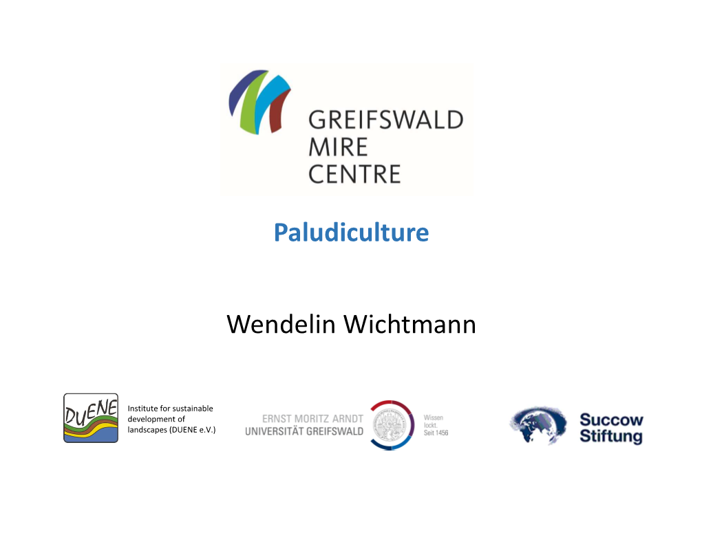 Paludiculture Wendelin Wichtmann