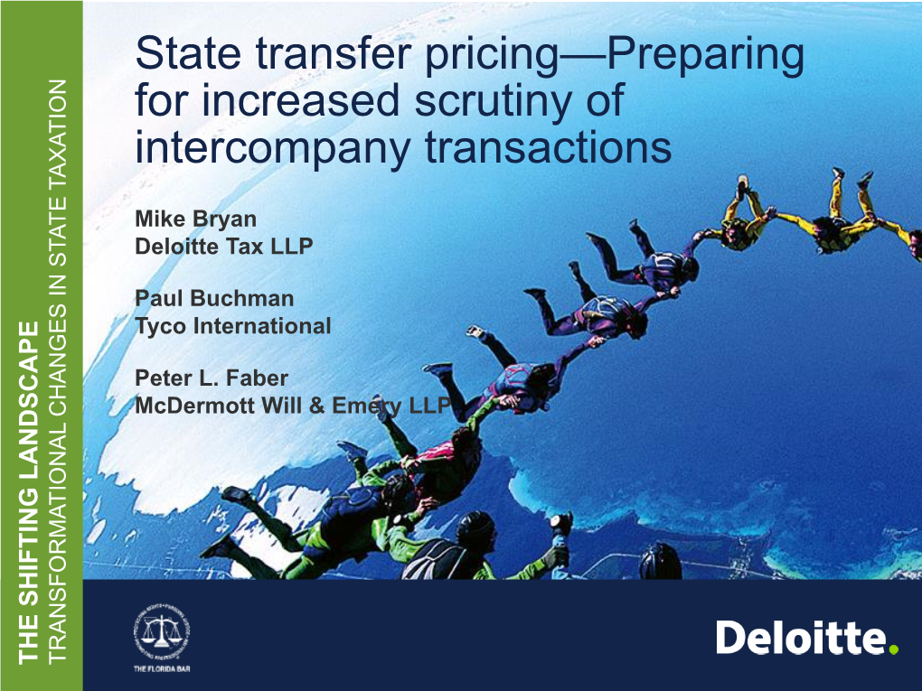 State Transfer Pricing—Preparing for Increased Scrutiny of Intercompany Transactions