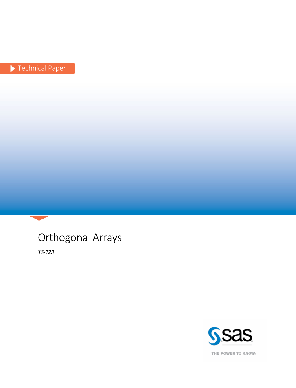 Orthogonal Arrays TS-723 Orthogonal Arrays by Warren F