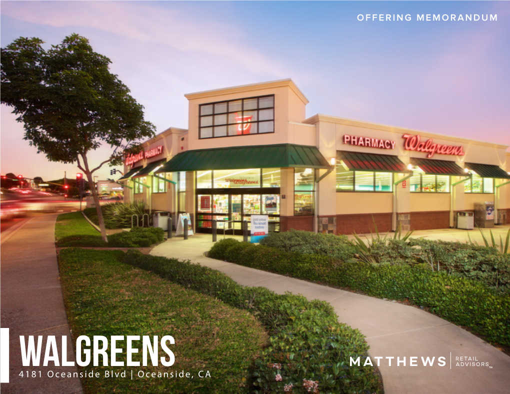 Walgreens ™ 4181 Oceanside Blvd | Oceanside, CA Walgreens, Oceanside CA | 1 ™