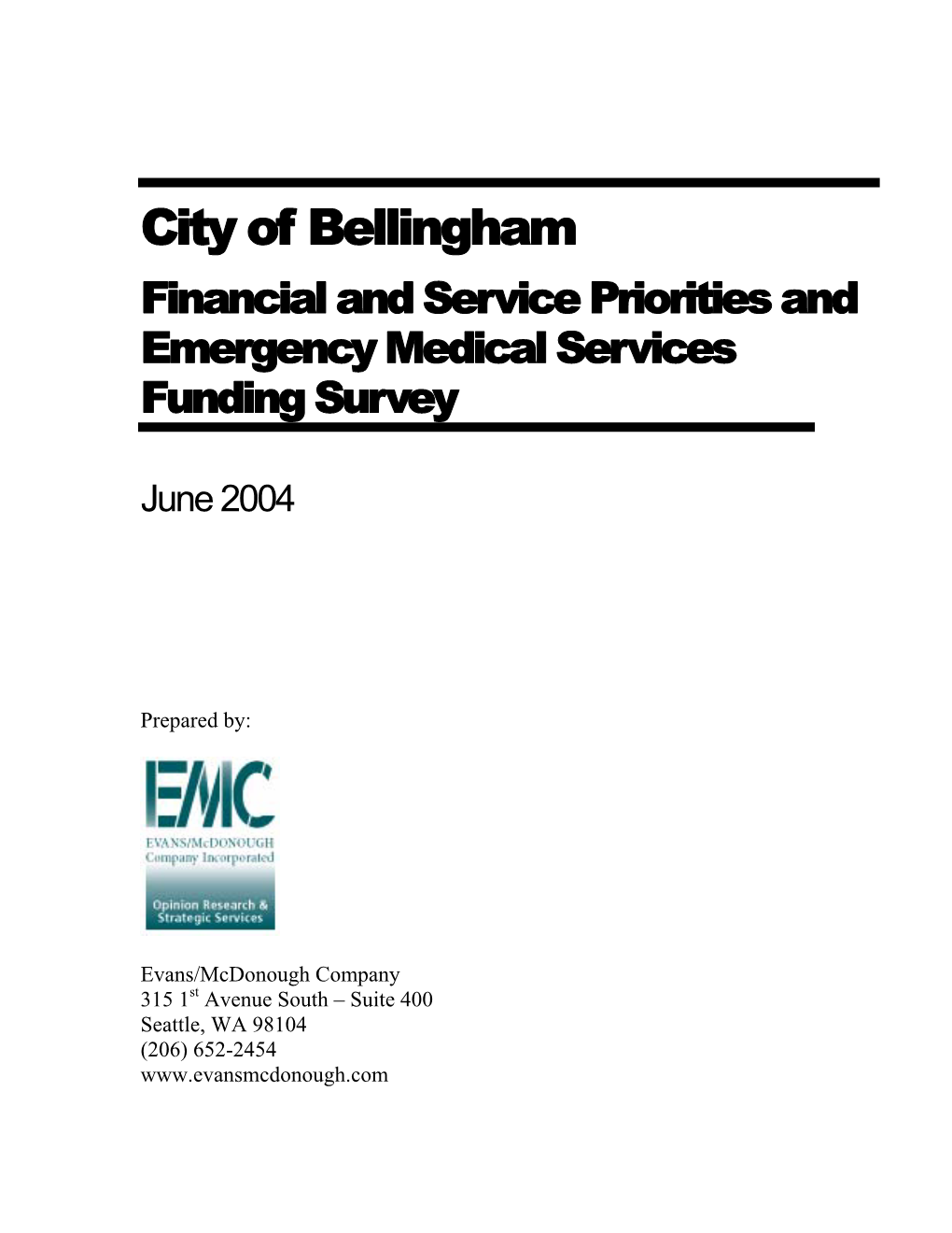 2004 Financial and Service Priorities (PDF)
