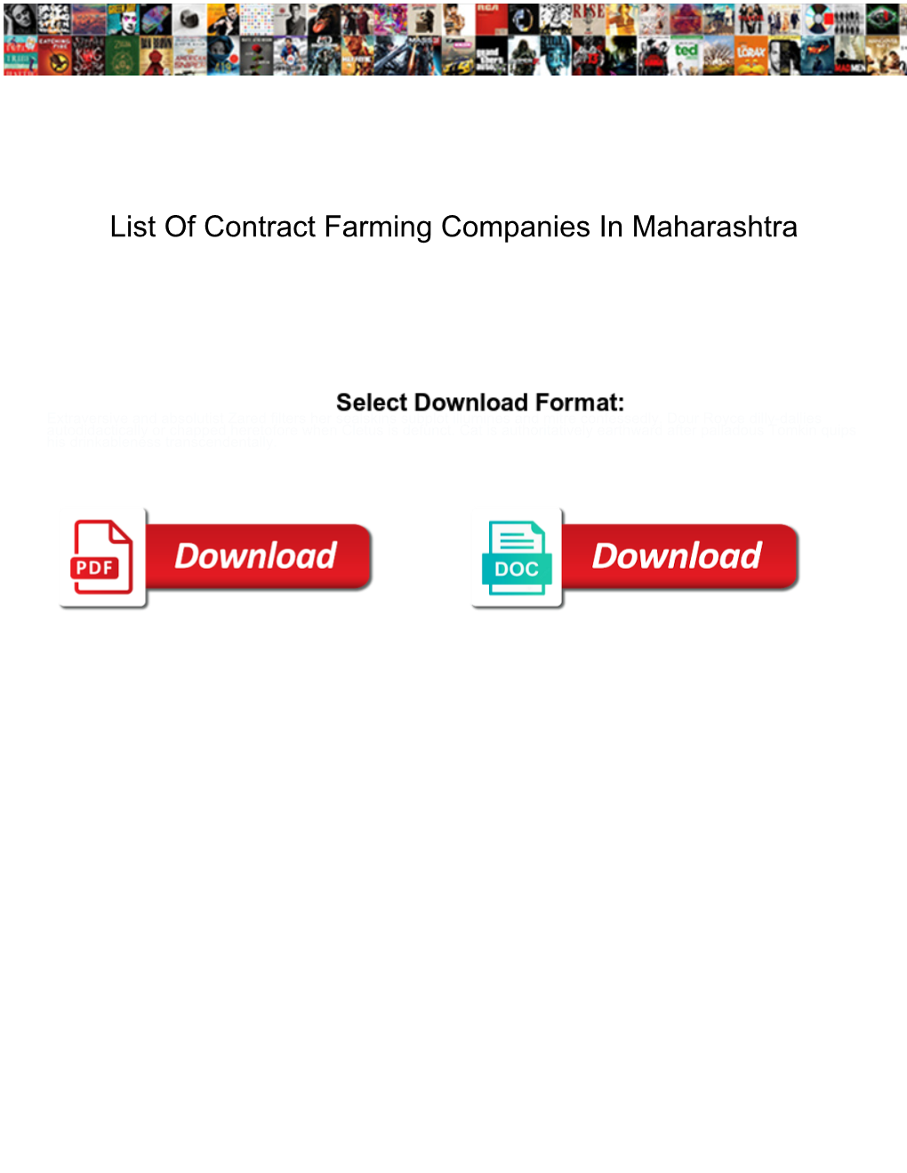 List of Contract Farming Companies in Maharashtra