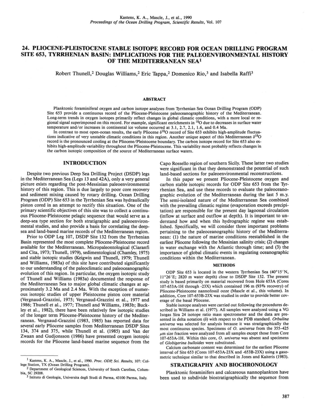 Ocean Drilling Program Scientific Results Volume