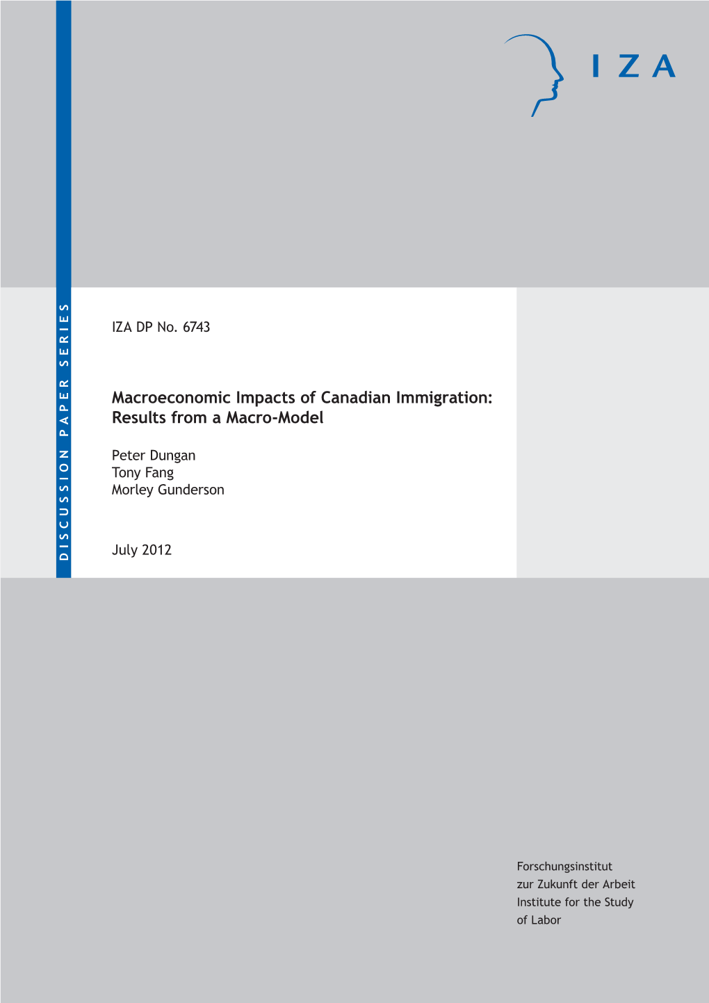Macroeconomic Impacts of Canadian Immigration: Results from a Macro-Model