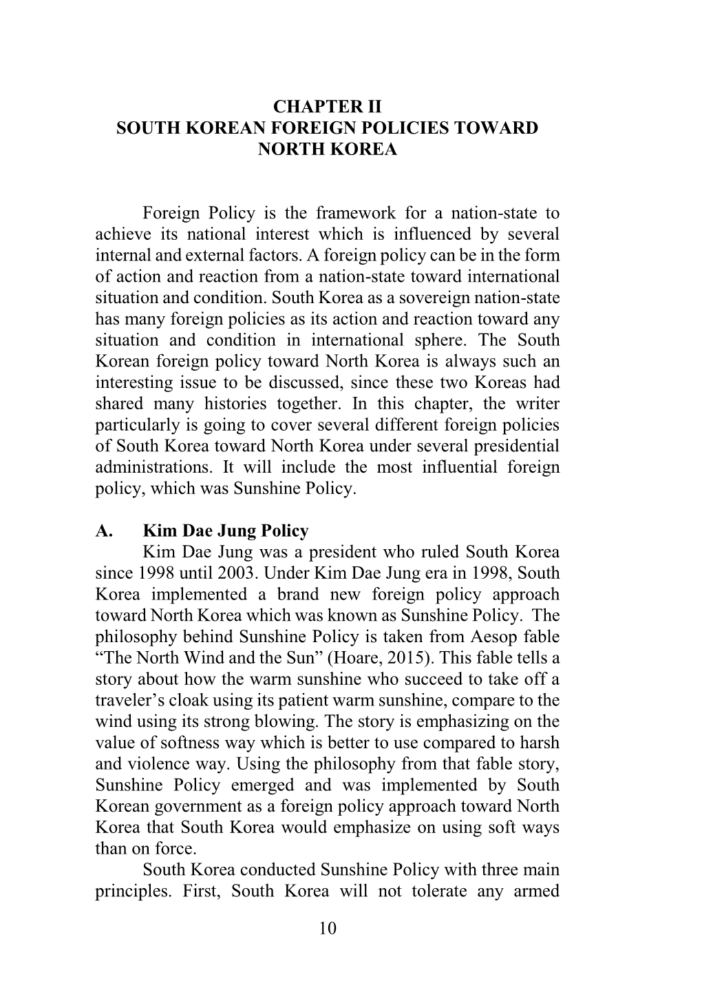 10 Chapter Ii South Korean Foreign Policies Toward