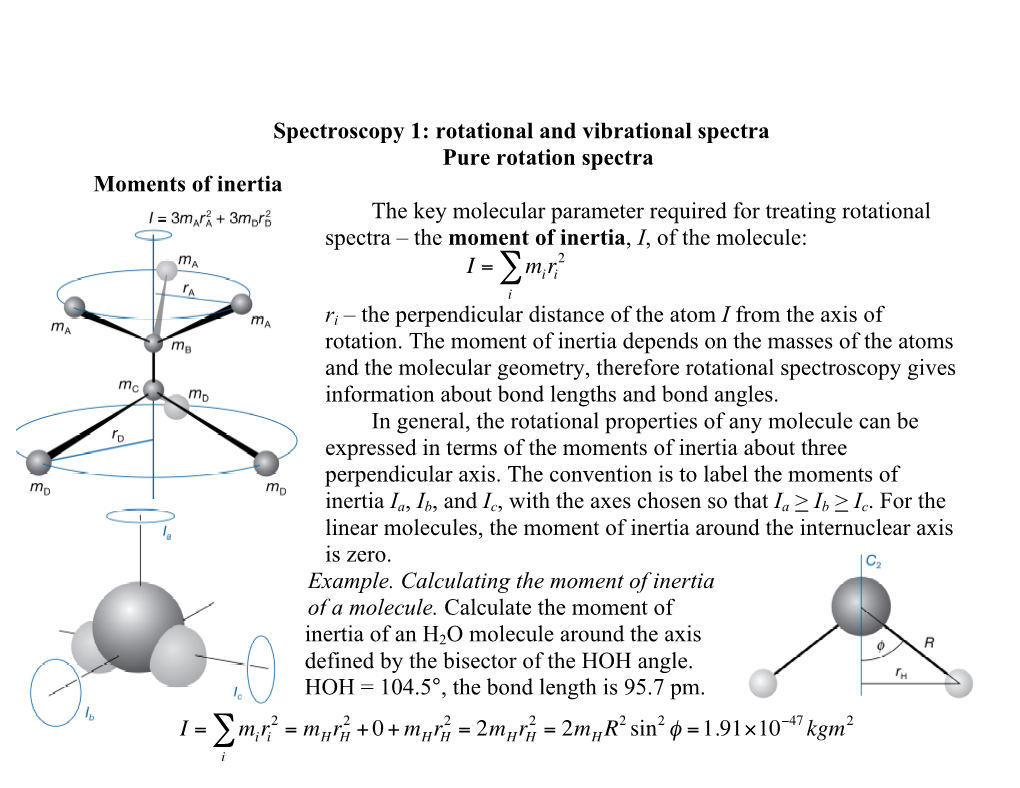 Example. Calculating the Rotational Energy Levels of a Molecule