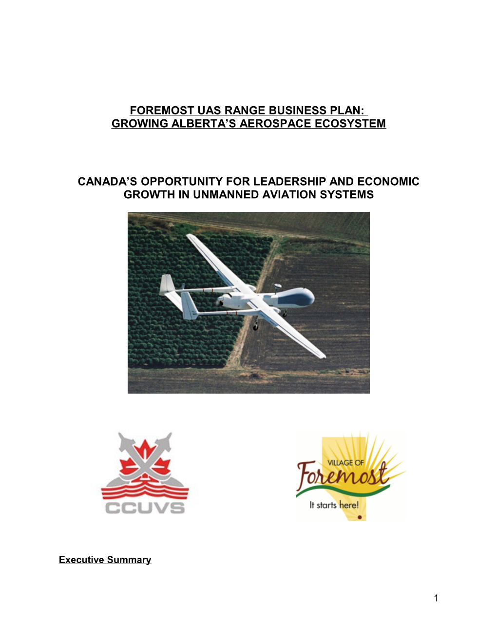 Foremost Uas Range Business Plan