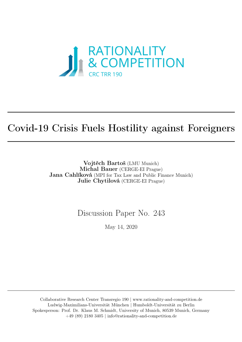 Covid-19 Crisis Fuels Hostility Against Foreigners