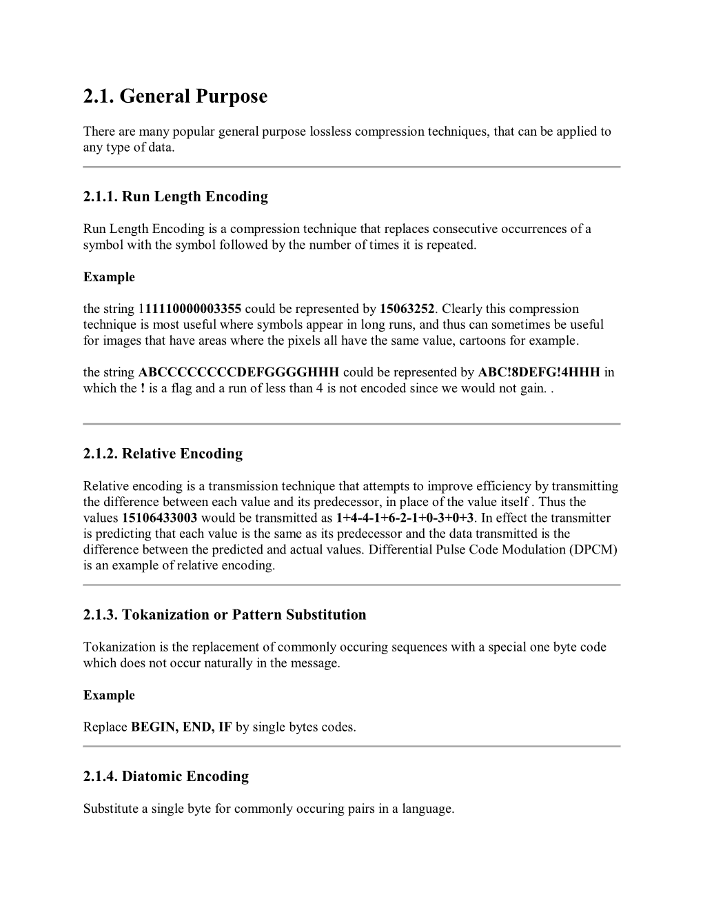 Compression Notes