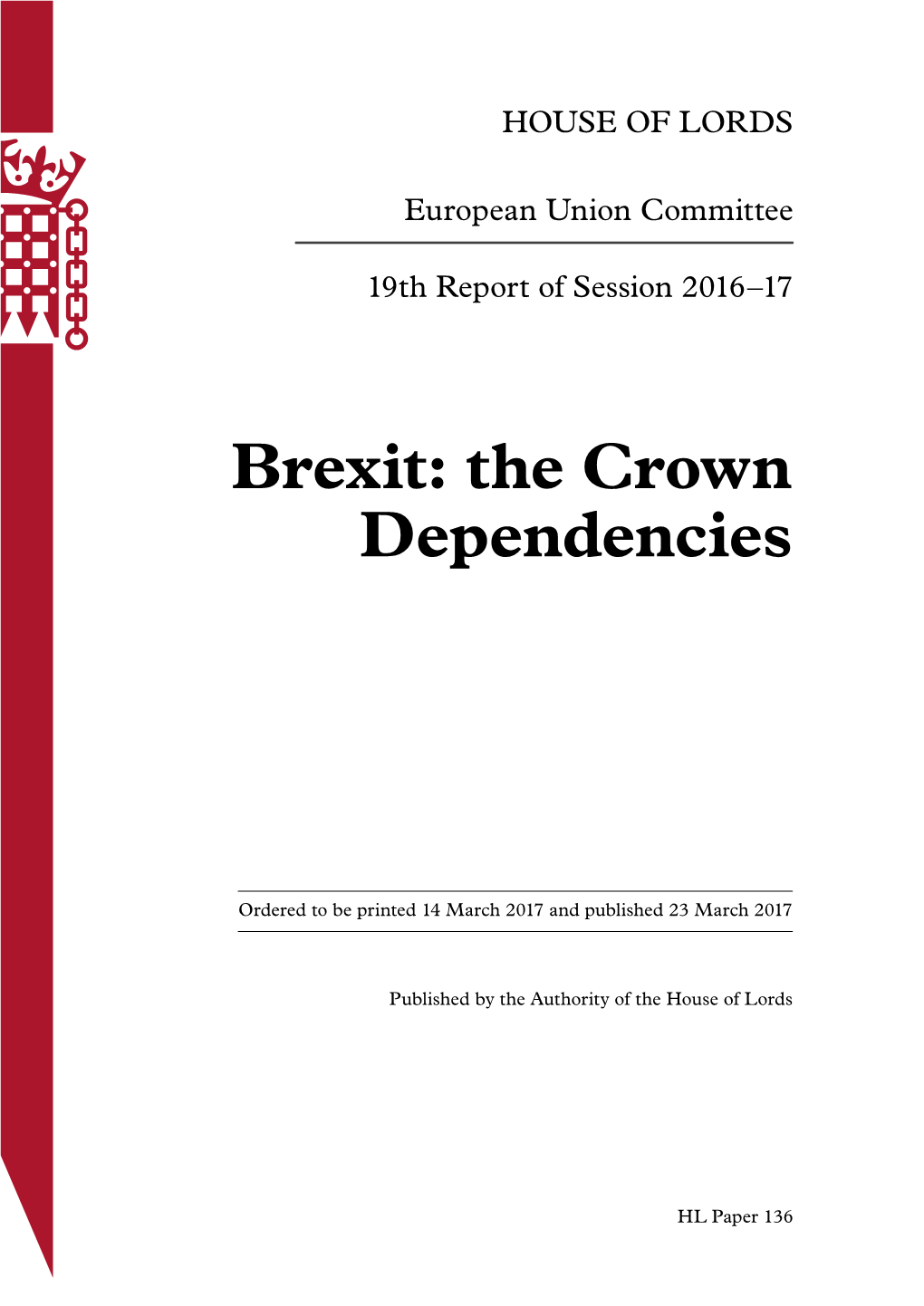 Brexit: the Crown Dependencies