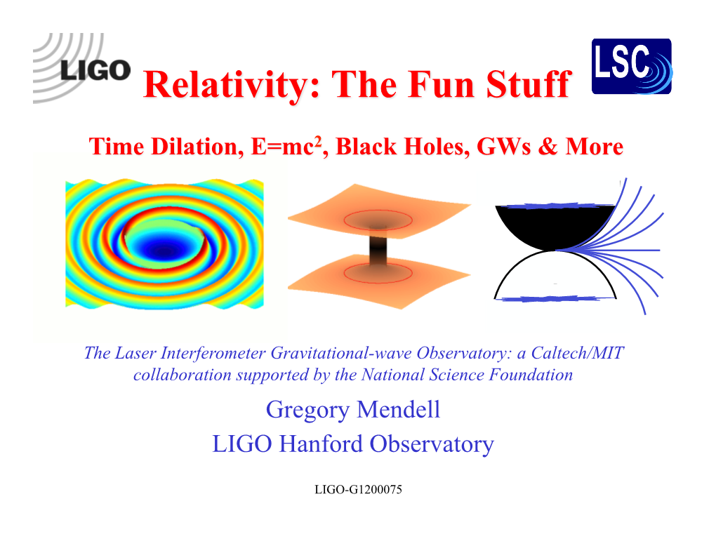 Relativity: the Fun Stuff