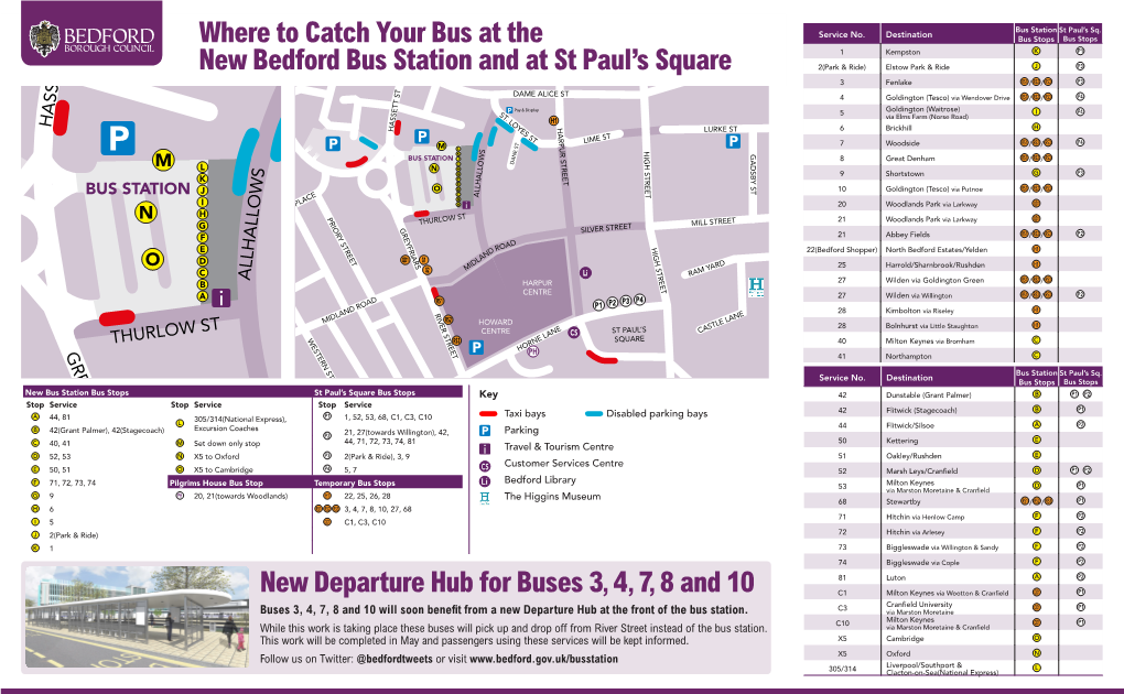 Where to Catch Your Bus at the New Bedford Bus Station and at St Paul's Square New Departure Hub for Buses 3,4,7,8 and 10