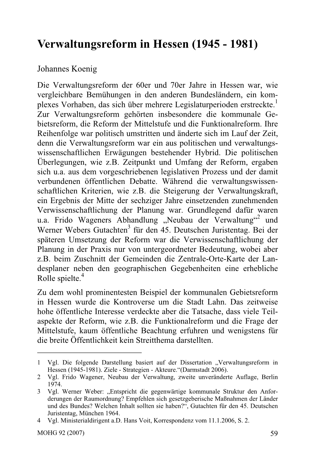 Verwaltungsreform in Hessen (1945 - 1981)