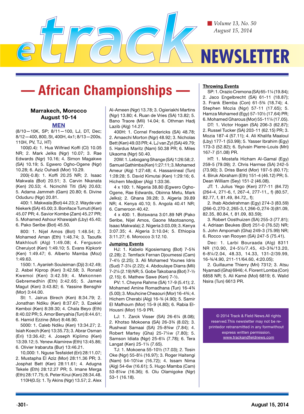 — African Championships — 2