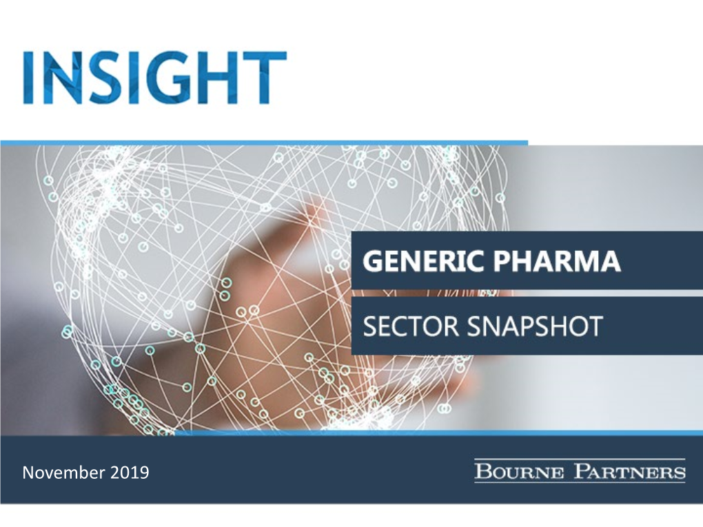 Generic Pharma – Transaction Comps