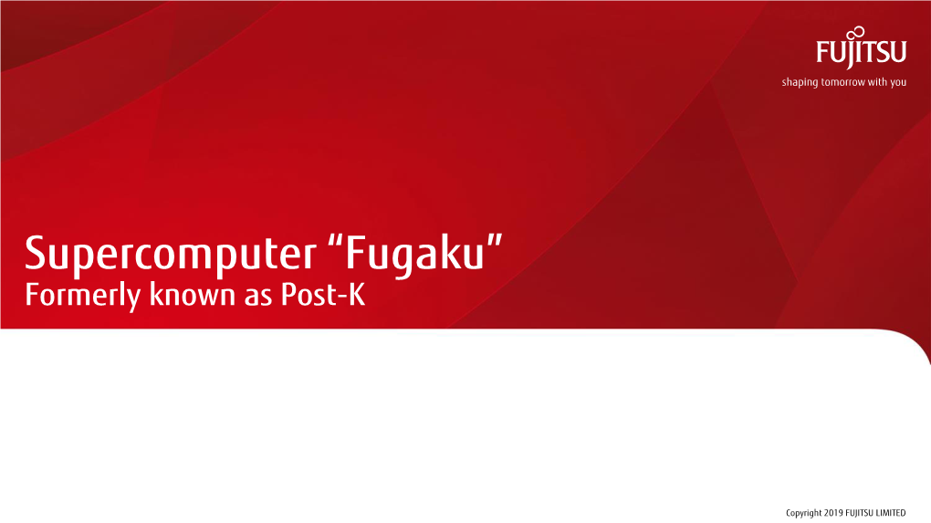 Supercomputer "Fugaku"