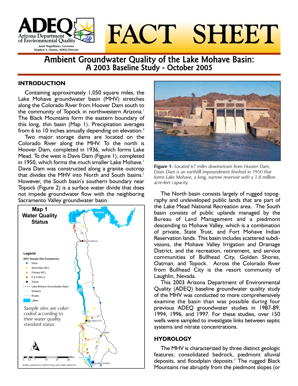 Lake Mohave Basin Fact Sheet 12-05