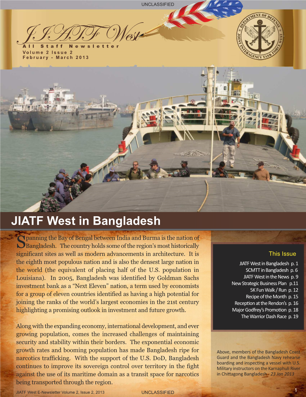 JIATF West in Bangladesh Panning the Bay of Bengal Between India and Burma Is the Nation of Bangladesh