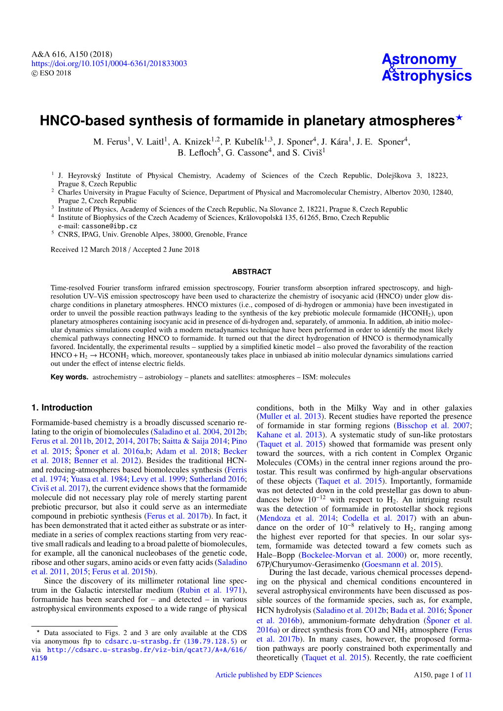 HNCO-Based Synthesis of Formamide in Planetary Atmospheres? M