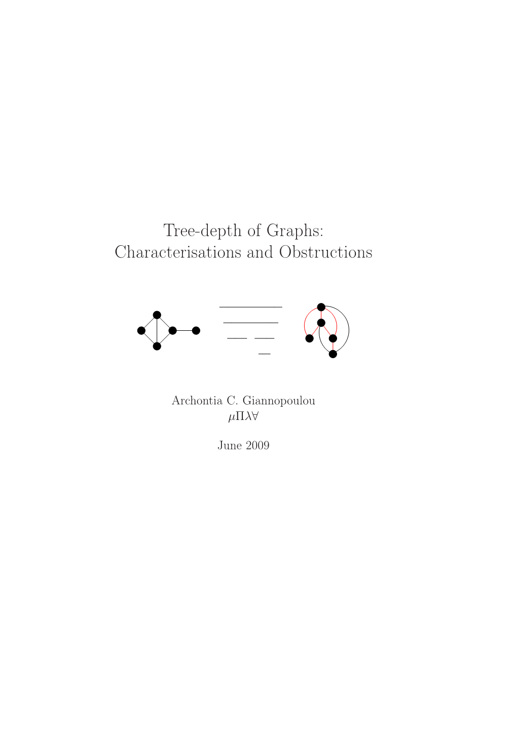 Tree-Depth of Graphs: Characterisations and Obstructions