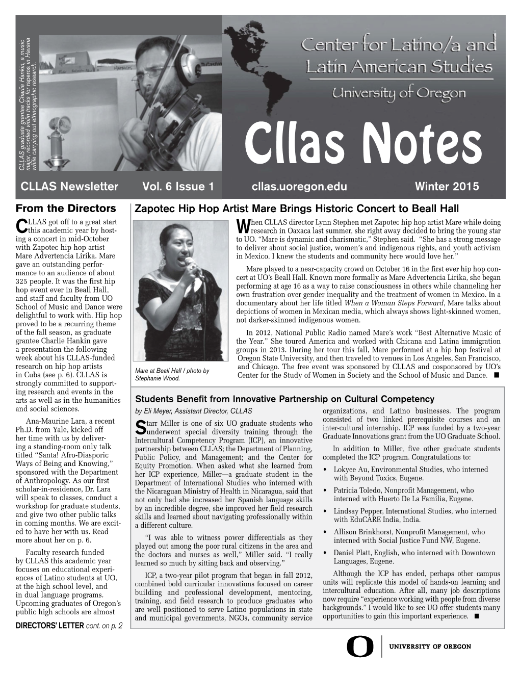 Cllas Notes CLLAS Newsletter Vol