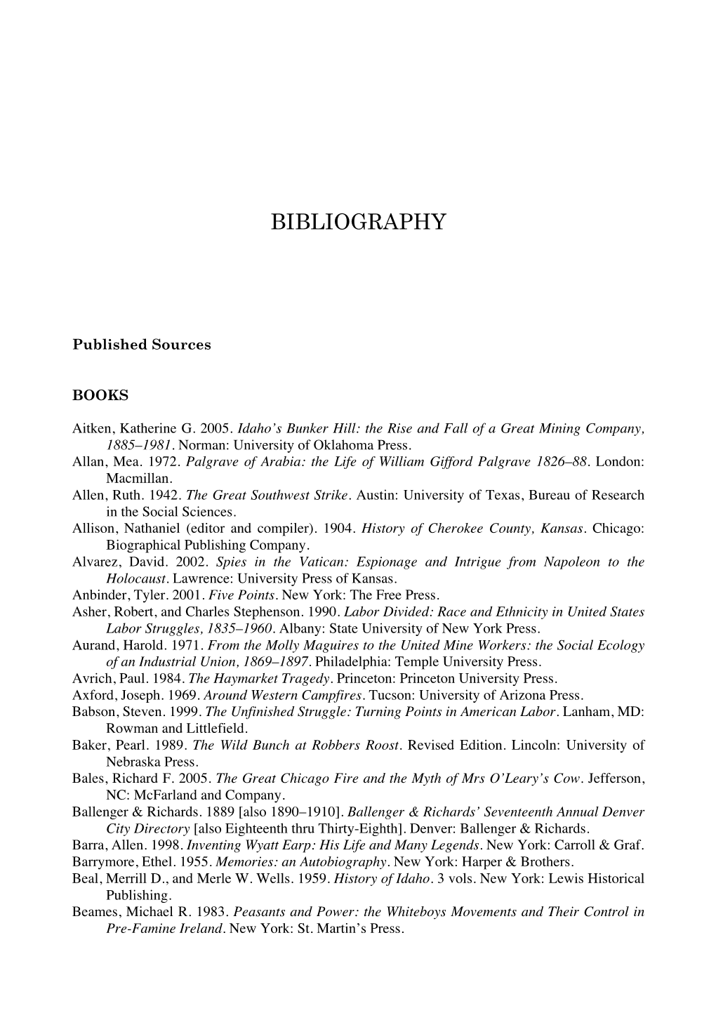 Bibliography