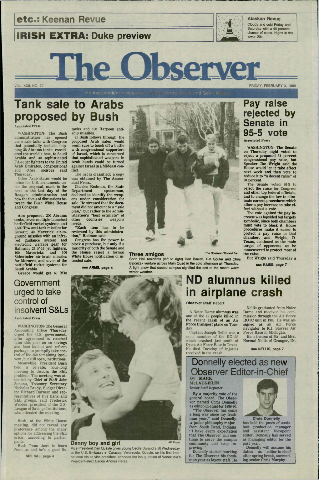 Tank Sale Proposed ND Alumnus Killed to Arabs by Bush in Airplane Crash