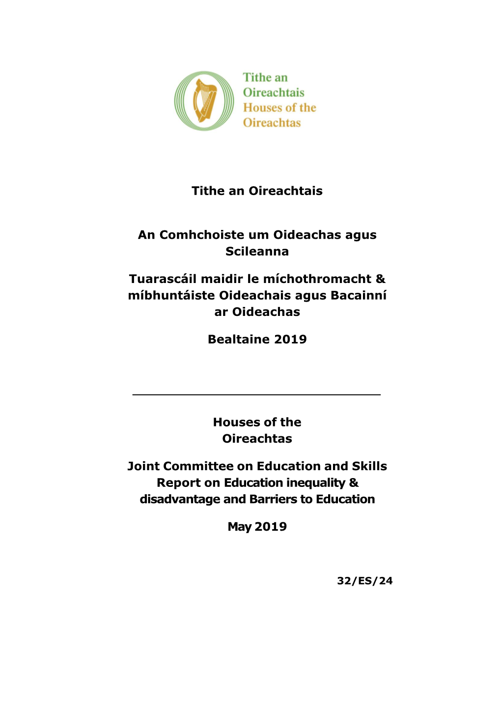 Report on Education Inequality & Disadvantage and Barriers to Education