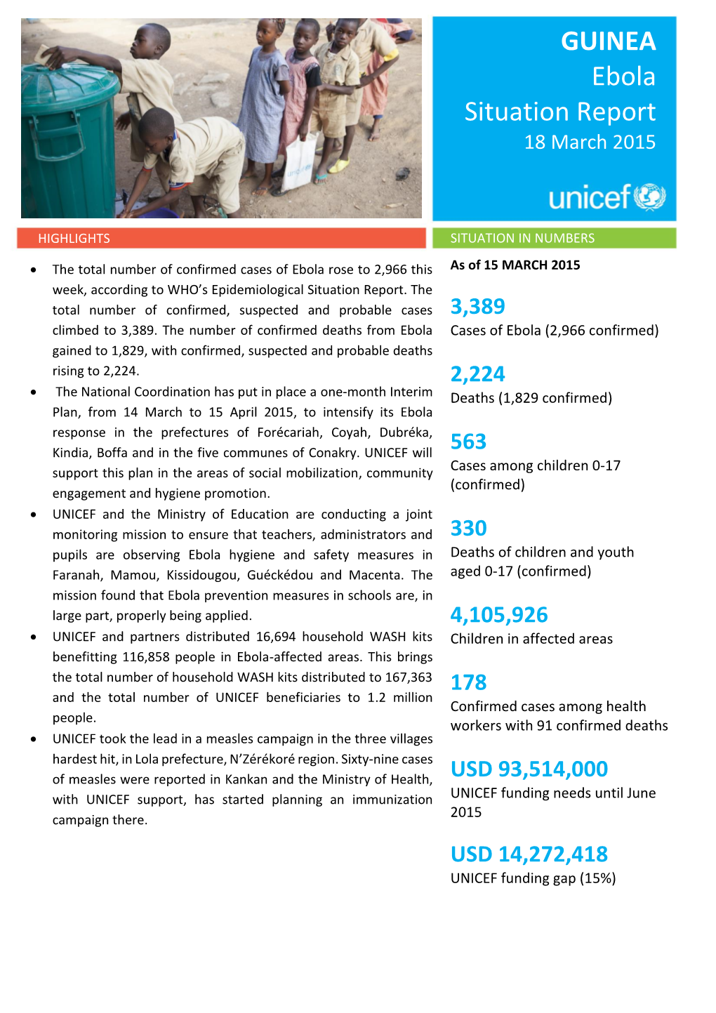 GUINEA Ebola Situation Report