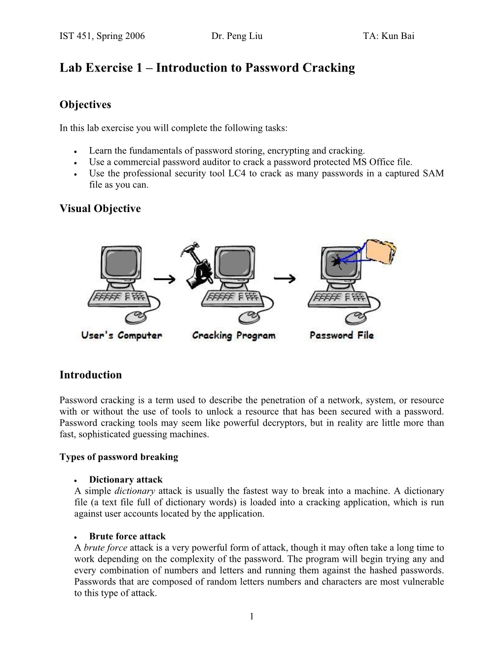 Lab Exercise 1 – Introduction to Password Cracking