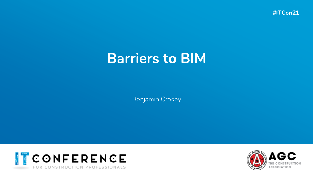 Barriers to BIM