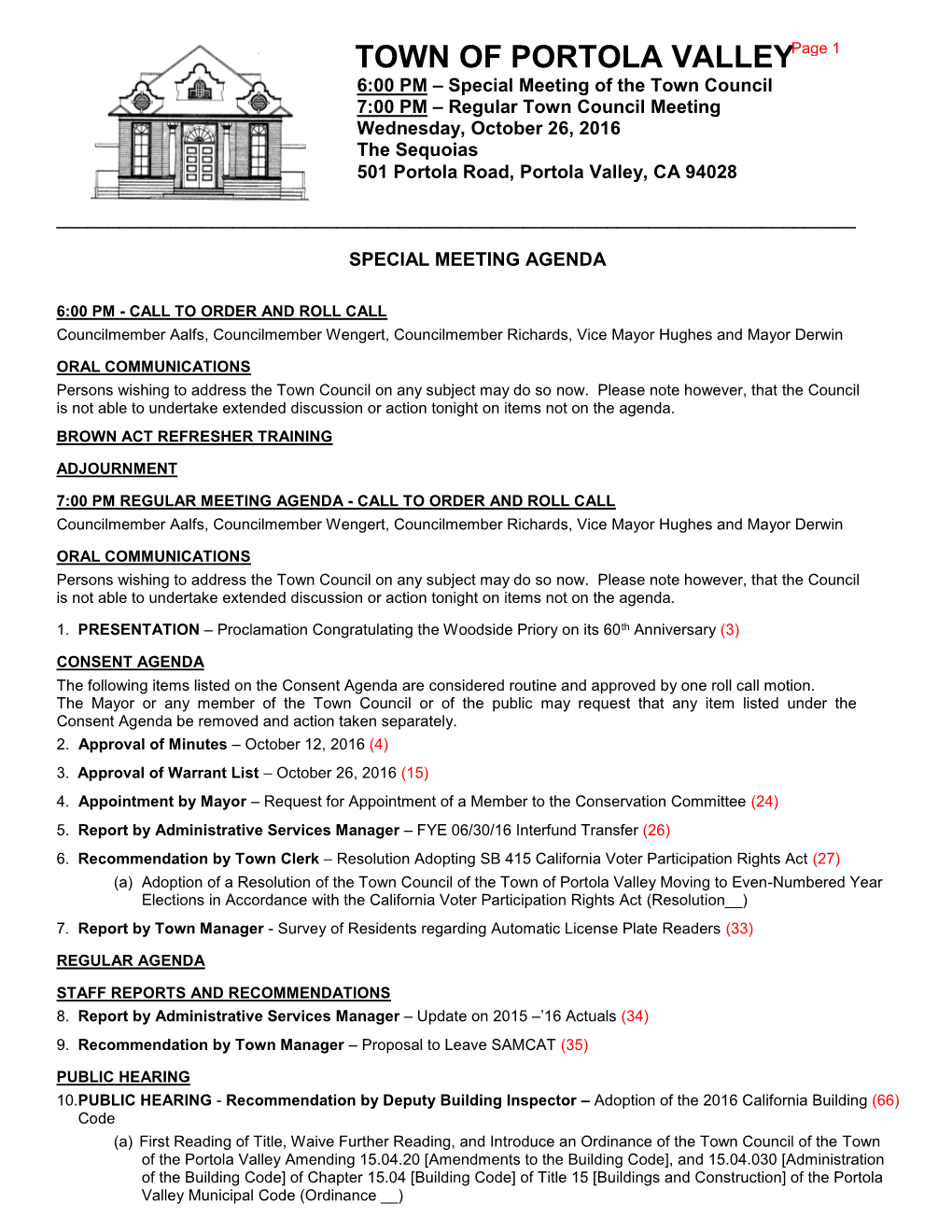 Town of Portola Valley