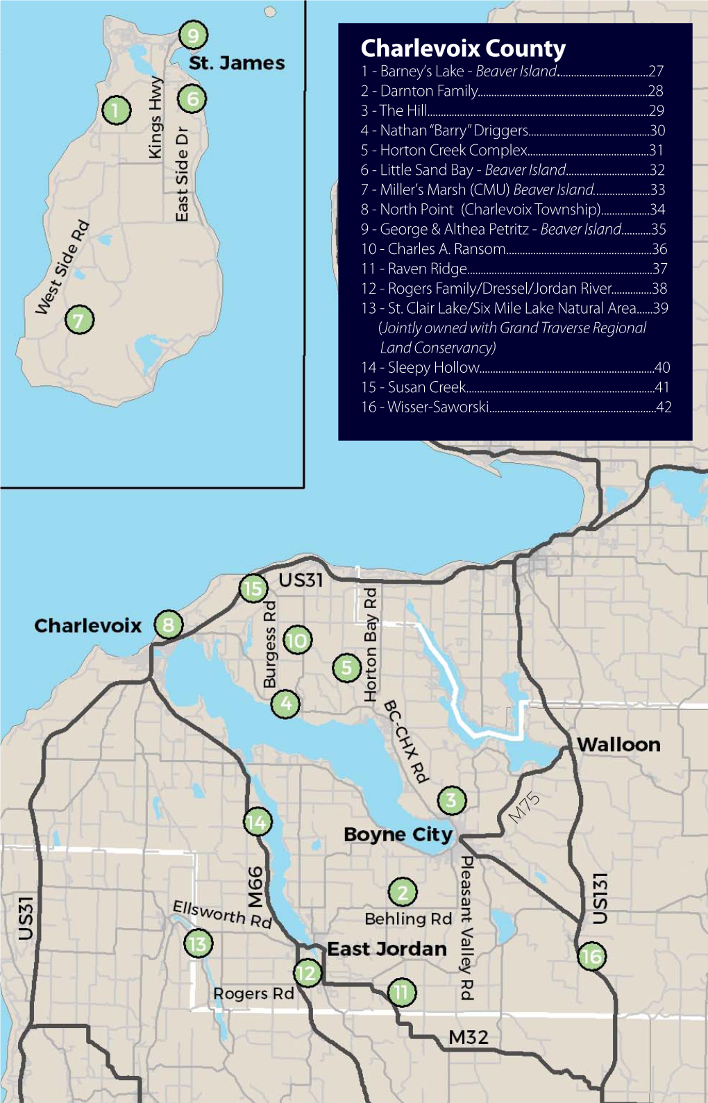 Charlevoix County Page # 1 - Barney’S Lake - Beaver Island