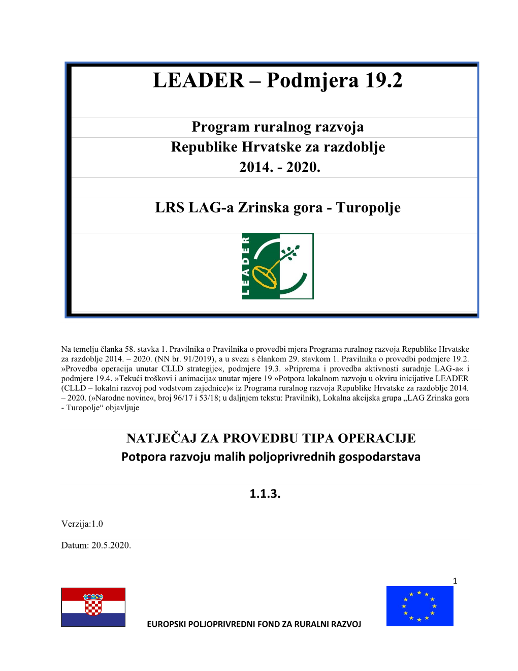 LEADER – Podmjera 19.2