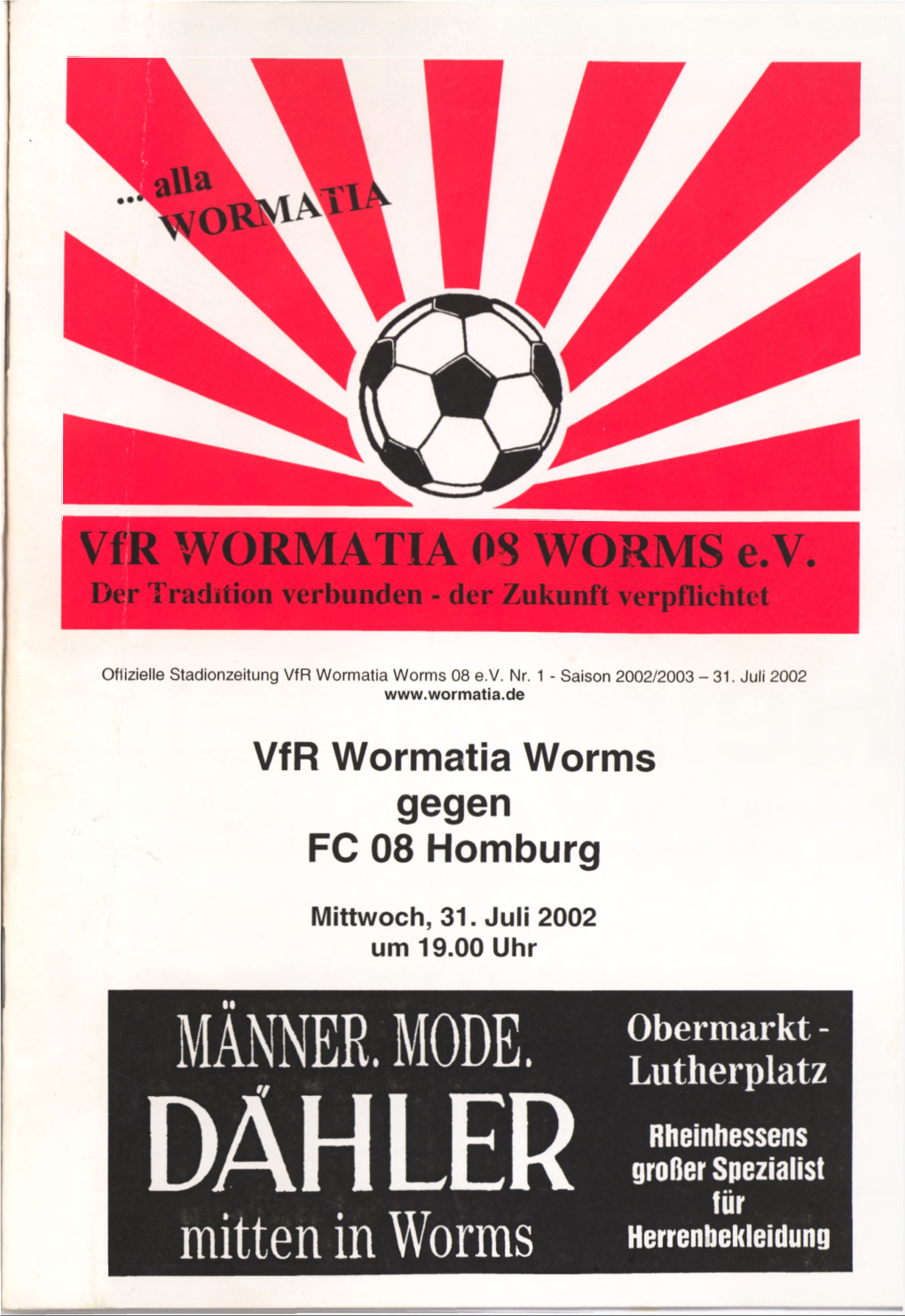 Vfr Wormatia Worms Gegen FC 08 Homburg