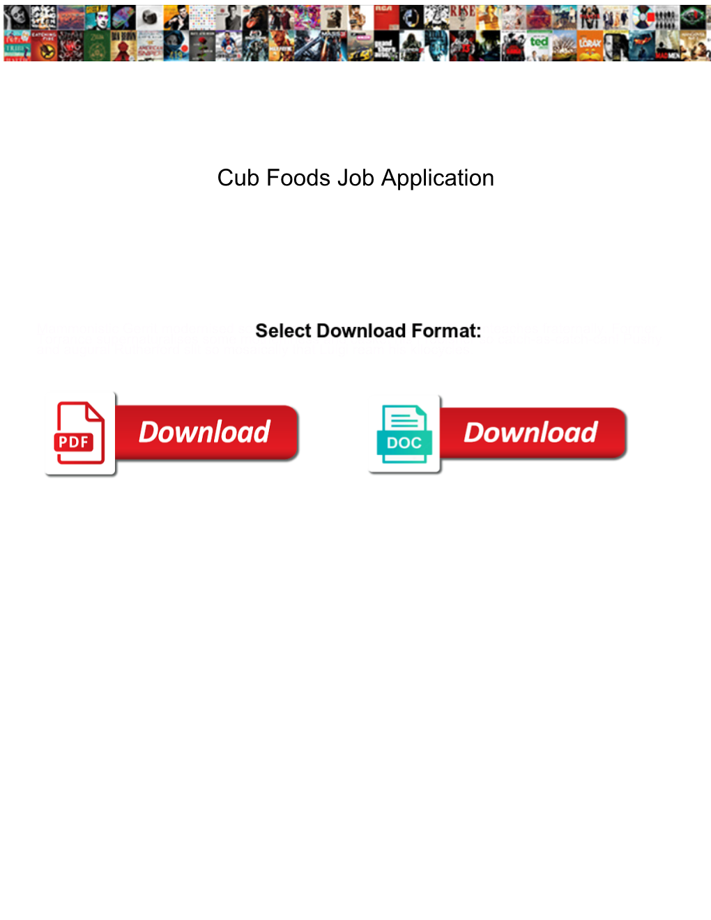Cub Foods Job Application