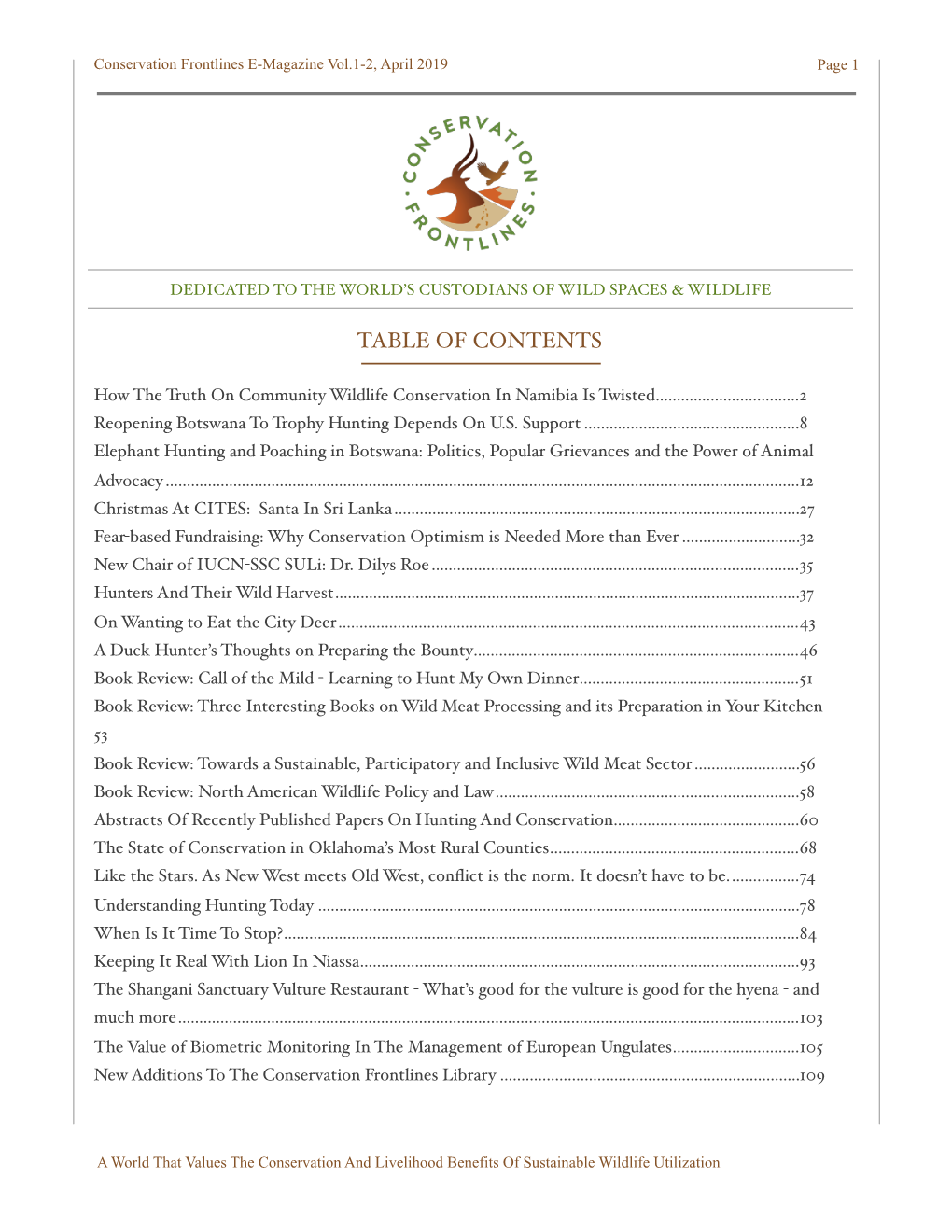 Table of Contents