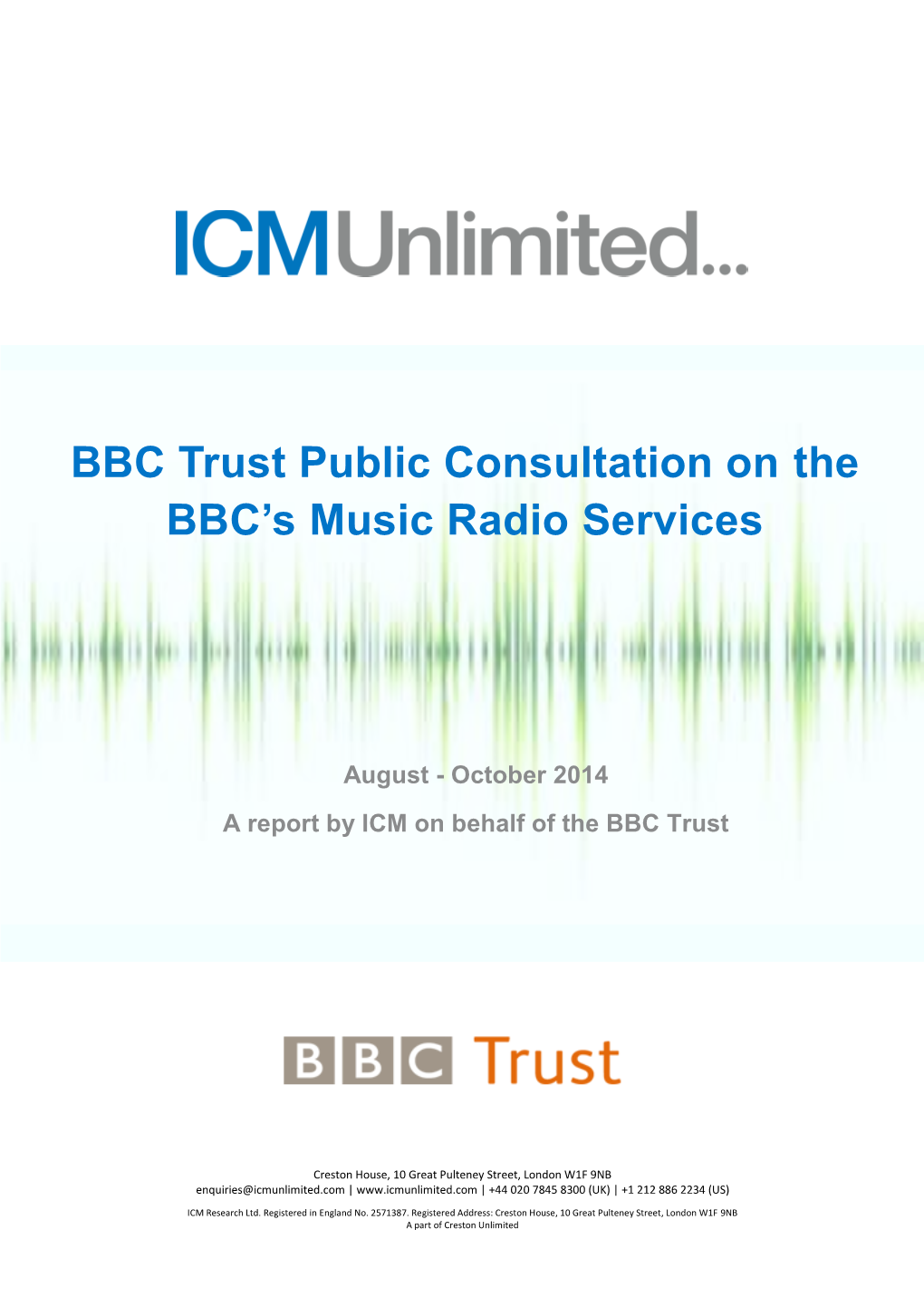 BBC Trust Public Consultation on the BBC's Music Radio Services