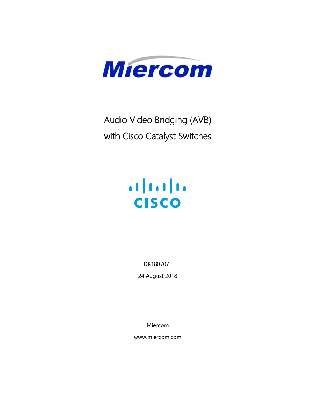 Audio Video Bridging (AVB) with Cisco Catalyst Switches