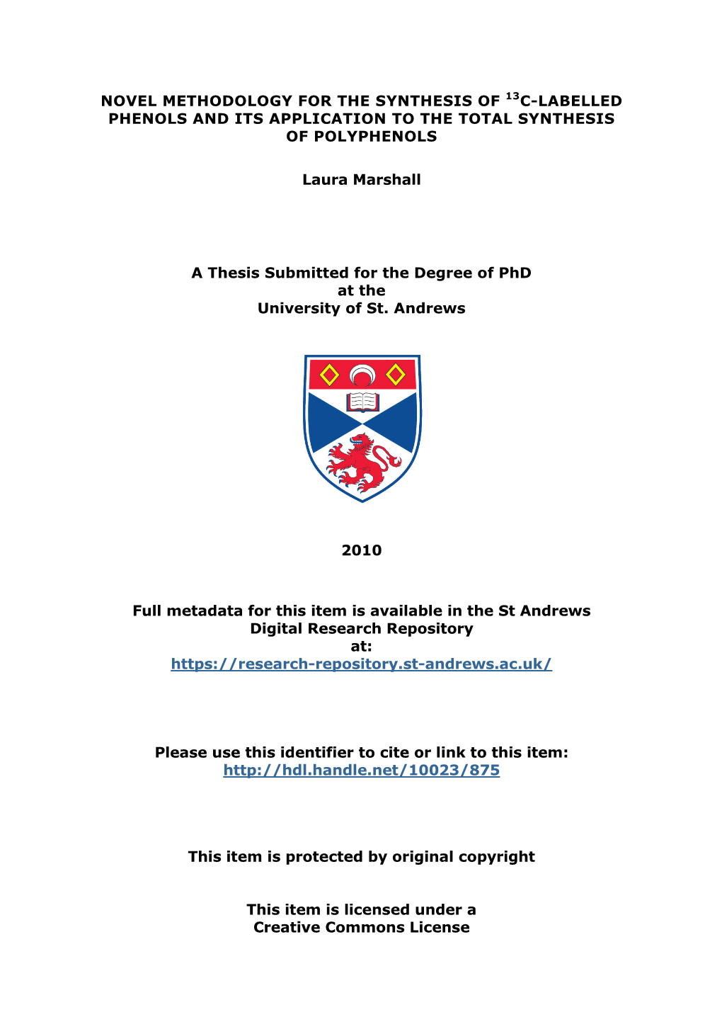 Laura Marshall Phd Thesis