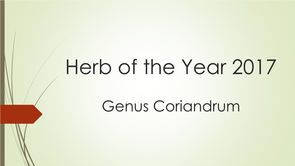 Herb of the Year 2017